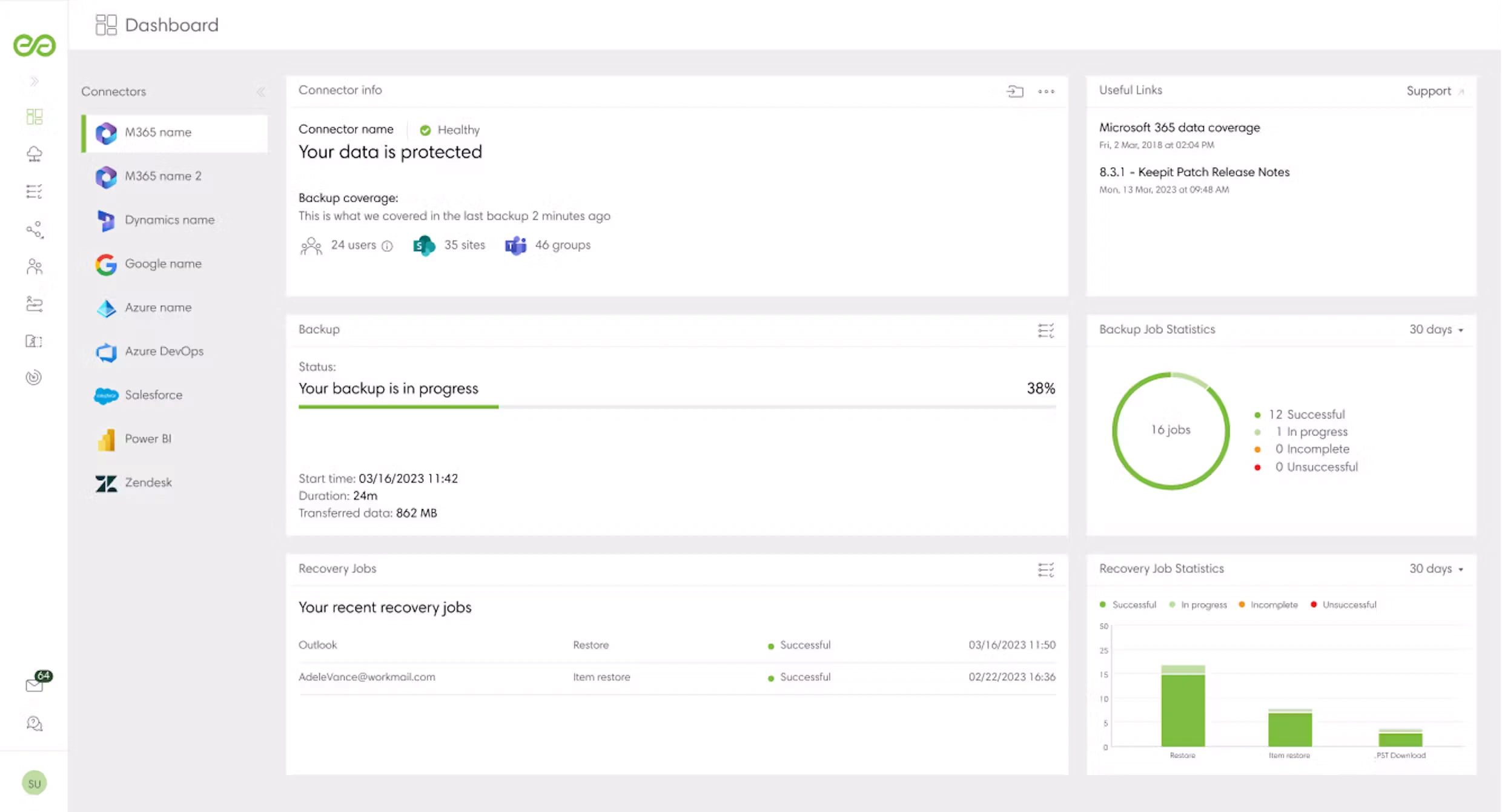 keepit exa plateforme